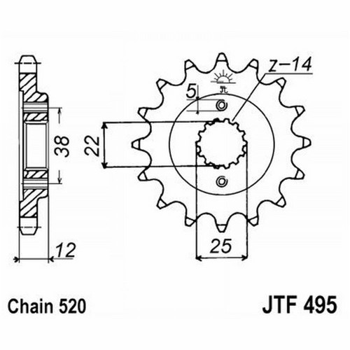 Sprocket 495 z15 ducati 750 - 495,
